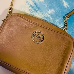 Michael Kors Tan Leather Crossbody Bag